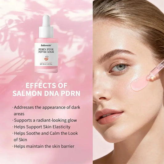 PDRN Pink Peptide Serum, Pink Glow Serum, Peptide Niacinamide Hydrating Moisturizing Firming,Uneven Skin Tone,Korean Skin Care