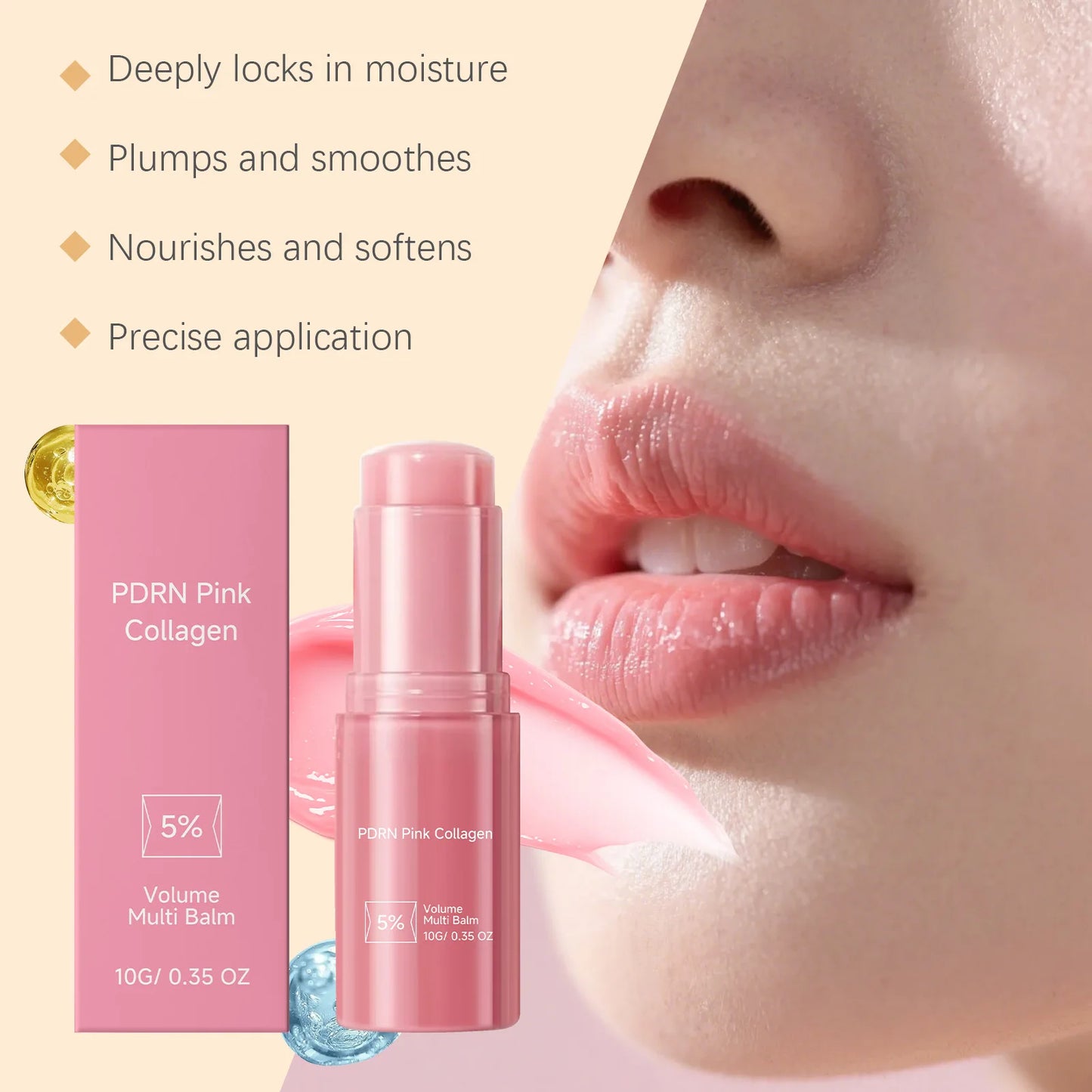 PDRN Collagen Multi Balm Face Lip Multi Use Reduce Wrinkle Improve Dryness Nourish Skin Barrier Repair Fine Lines Skin Care Balm