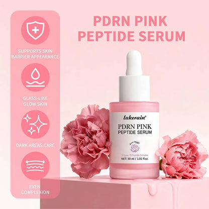 PDRN Pink Peptide Serum, Pink Glow Serum, Peptide Niacinamide Hydrating  Moisturizing Firming,Uneven Skin Tone,Korean Skin Care