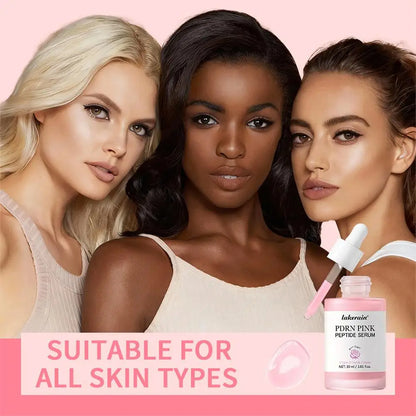 PDRN Pink Peptide Serum, Pink Glow Serum, Peptide Niacinamide Hydrating  Moisturizing Firming,Uneven Skin Tone,Korean Skin Care