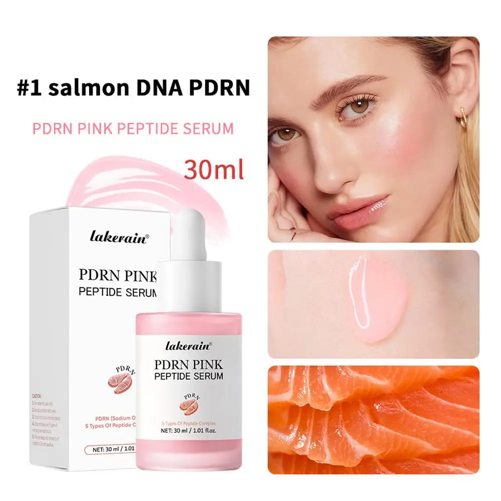 PDRN Pink Peptide Serum, Pink Glow Serum, Peptide Niacinamide Hydrating  Moisturizing Firming,Uneven Skin Tone,Korean Skin Care